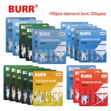 100 Pcs Dentista diamante Frese Diamond Burs FG1.6mm for High Speed Handpiece