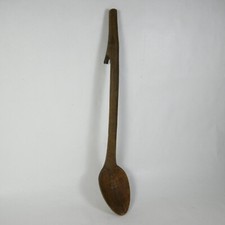 T430 ANTICO MESTOLO CUCCHIAIO DA CUCINA IN LEGNO VINTAGE 32 cm