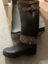 Aigle Parcours 2 stivali Wellington verdi foderati in pelle premium UK 10