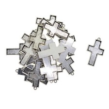 20x Antico Croce Cabochon Cammeo Ciondolo Vassoio Base Impostazione Fascino Fai