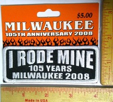 Harley 105th patch 2008 HD