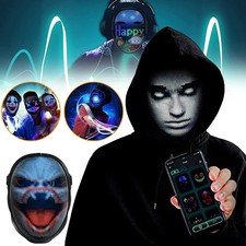 Maschera LED al neon Halloween