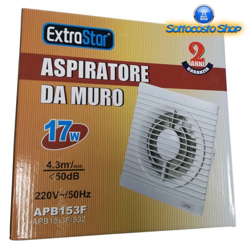 Aspiratore aria muro extrastar - aspiratore,