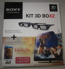 OCCHIALI 3D SONY-KIT 3D BOX2 SONY "LE CRONACHE DI NARNIA" BLURAY 3D-OTTIMO STATO