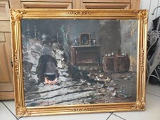 OPERA AUTENTICA DEL MAESTRO ROBERTO CARIGNANI CUCINA RUSTICA ARTE NAPOLETANA