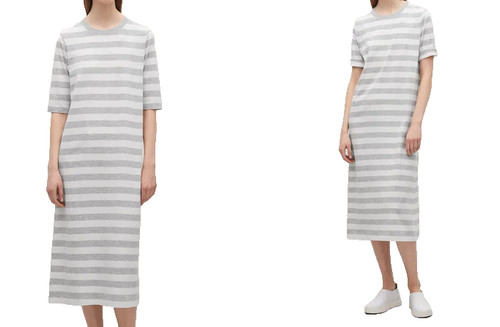 Abito shirt midi - cos, righe