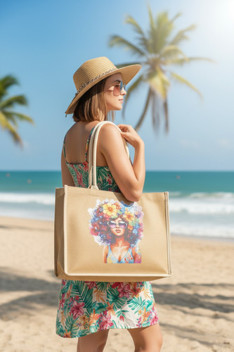 Borsa mare juta con - borsa, da