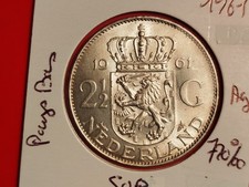 Pays Bas 2,5 Gulden 1961 Top