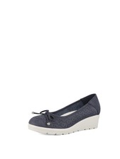 Ballerine con zeppa donna blu