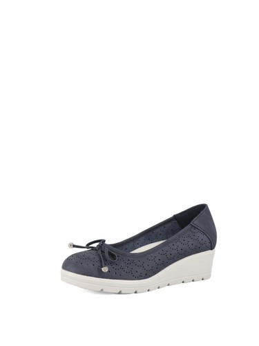 Ballerine con zeppa donna blu