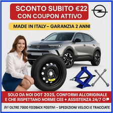? Kit Ruotino di Scorta per Opel Mokka B da 17" con Cric e Chiave dot2025 ✅