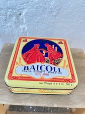 Scatola in latta vintage da collezione di Biscotti Baicoli Colussi anni '80