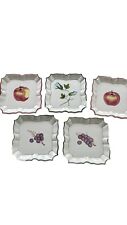 Disappearing Fruit Wall Decor Plates by Vietri Set  Of 5