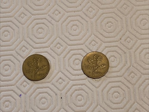 Coppia monete 20 - di, lire