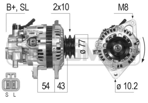 Alternatore per mitsubishi - per,