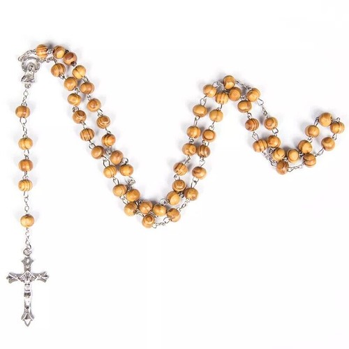 Collana rosario legno uomo - in,