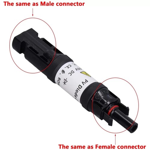 Connettore mc4 diodo integrato - diodo,