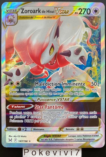 Carte pokemon zoroark 147 - carte, 147/196