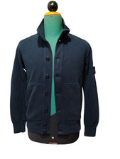 STONE ISLAND Giacchino di Felpa Blu Scuro Patch Braccio Originale B