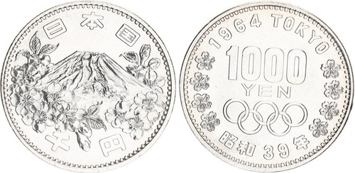 Giappone 1000 yen argento - , 1964