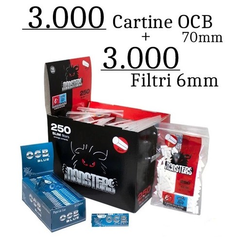 000 cartine ocb blue - 3.000, +