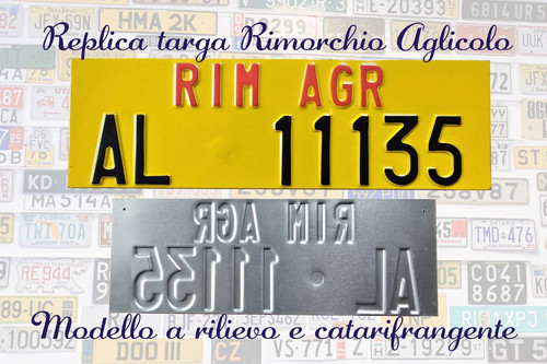 Targa rimorchio agricolo - targa, –