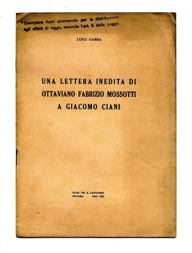 Luigi gabba lettera - gabba#lettera, inedita
