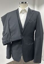 ABITO UOMO GRIGIO SCURO SLIM FIT 46 LANA TASMAN MADE IN ITALY  AUTUNNO INVERNO