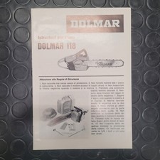 Manuale uso Manutenzione DOLMAR 118 spaccato Ricambi Codici 70's