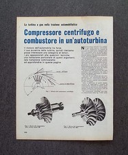 AG07 - Clipping-Ritaglio -1962- COMPRESSORE CENTRIFUGO COMBUSTORE IN AUTOTURBINA