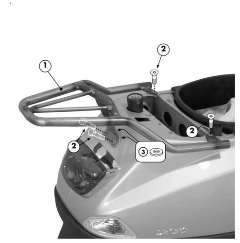 Portapacchi cromato givi - givi, sr105