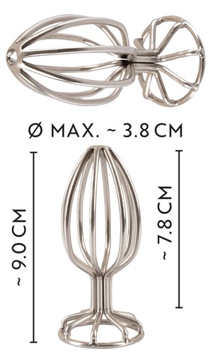 Plug anale acciaio - in,