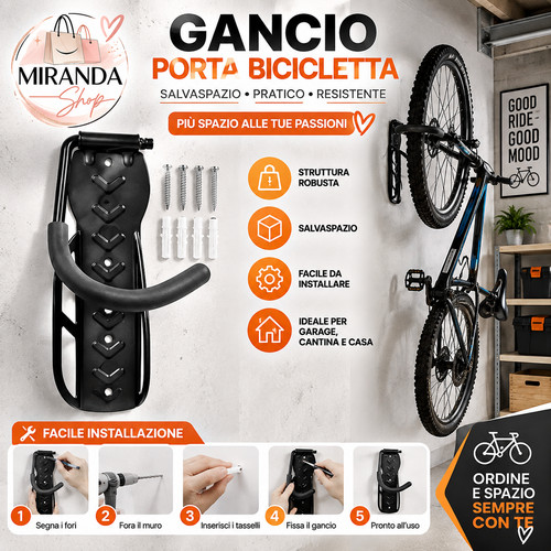 Gancio porta bicicletta - porta, da