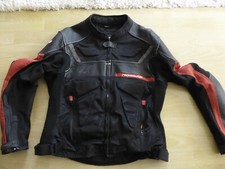 Textil-Motorradjacke mit Leder von Probiker „PR-14“, Gr. 50-52 + CE-Protektoren
