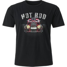 T-shirt nera con motivo auto