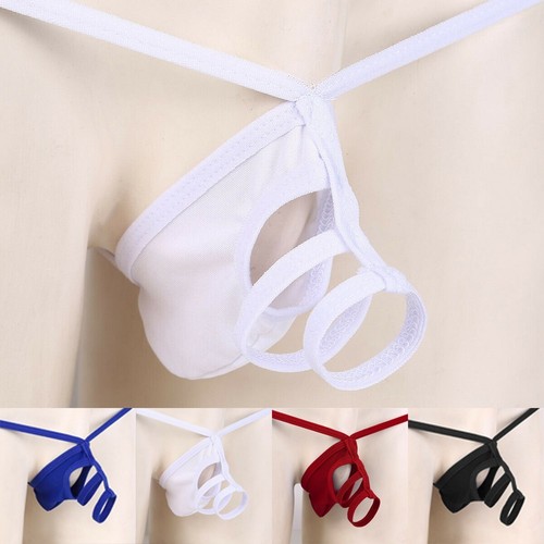 String homme respirant bikini