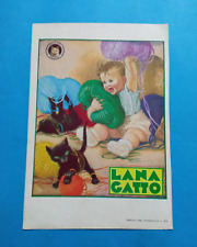PUBBLICITA' 1940 LANA GATTO BIMBO GOMITOLI BOMBRINI PARODI CACCIA CARTUCCE CANE