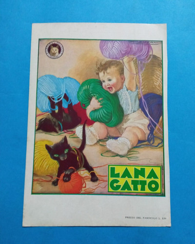 Pubblicita 1940 lana gatto - lana,
