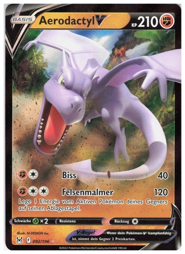 Aerodactyl 092 196 holo - holo, v