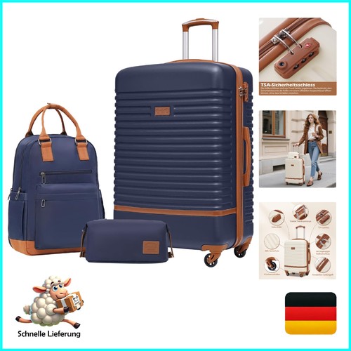 Coolife valigia trolley set - valigia,