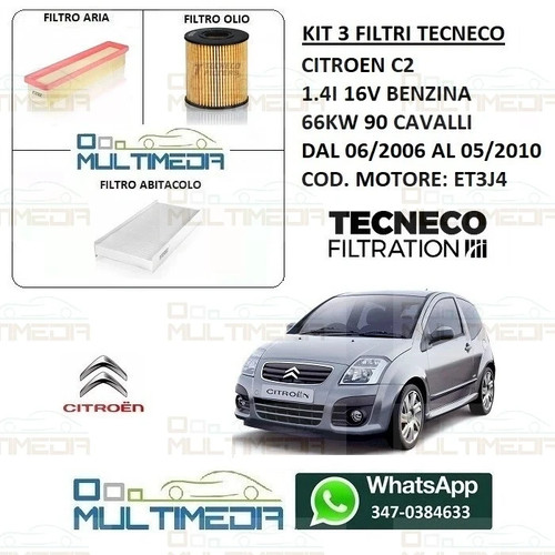 Kit tagliando filtri tecneco - kit, 3