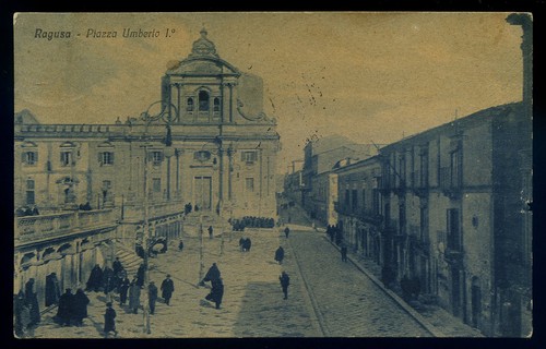 Cartolina ragusa piazza - cartolina,