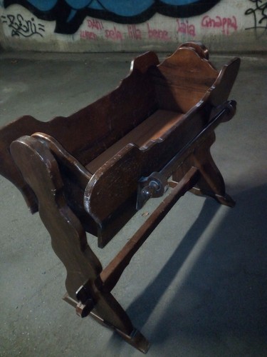 Antica culla legno vintage - legno,