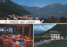 Italia S. Croce del Lago Vedute,Albergo Bolognese Grafiche Tm Cartolina d'epoca PC