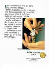 Publicité Advertising  078  1990  montre or Nautilus quartz Patek Philippe