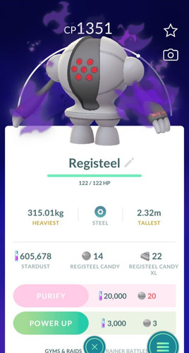 Pokemon shadow registeel - go,