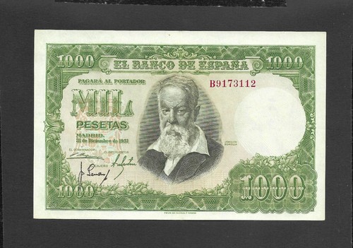 1000 pesetas 1951 serie b - 1000,