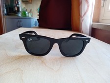 Ray-ban Rb2140-f Wayfarer Nero Tg 50 Buone Condizioni Originali Lenti Scure W907