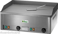 Fry top elettrico doppio piastra liscia in ferro bistecchiera professionale TF