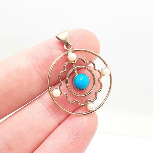 Antique turquoise 9ct gold - 9ct,